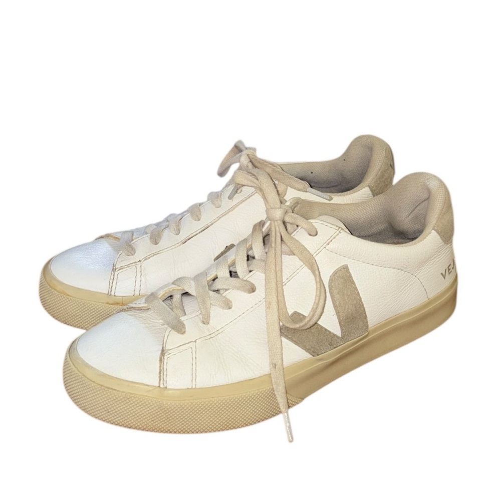 Veja Campo Sneakers in White Leather / Natural Suede - 8 - Picture 5 of 16